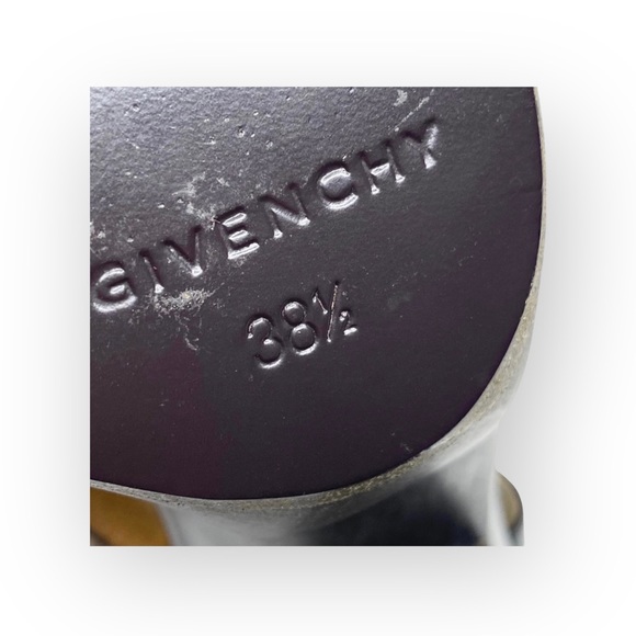 new Givenchy ༄ Cross Strap Wood Platform Sandals ༄ Black Leather ༄ 38.5 EU 8M ༄ - Picture 14 of 16